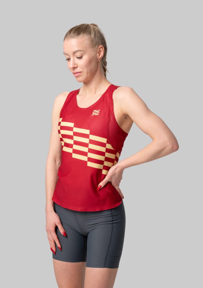 Женская Беговая Майка Performance Relay Maroon