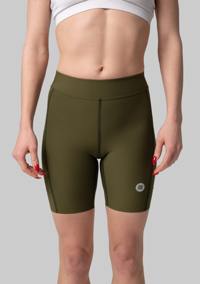 Женские Беговые Халф-тайтсы Cargo Olive