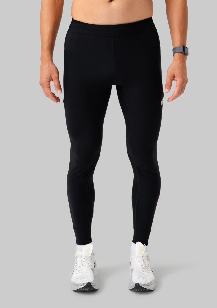 Мужские Утеплённые Беговые Тайтсы Practice Black