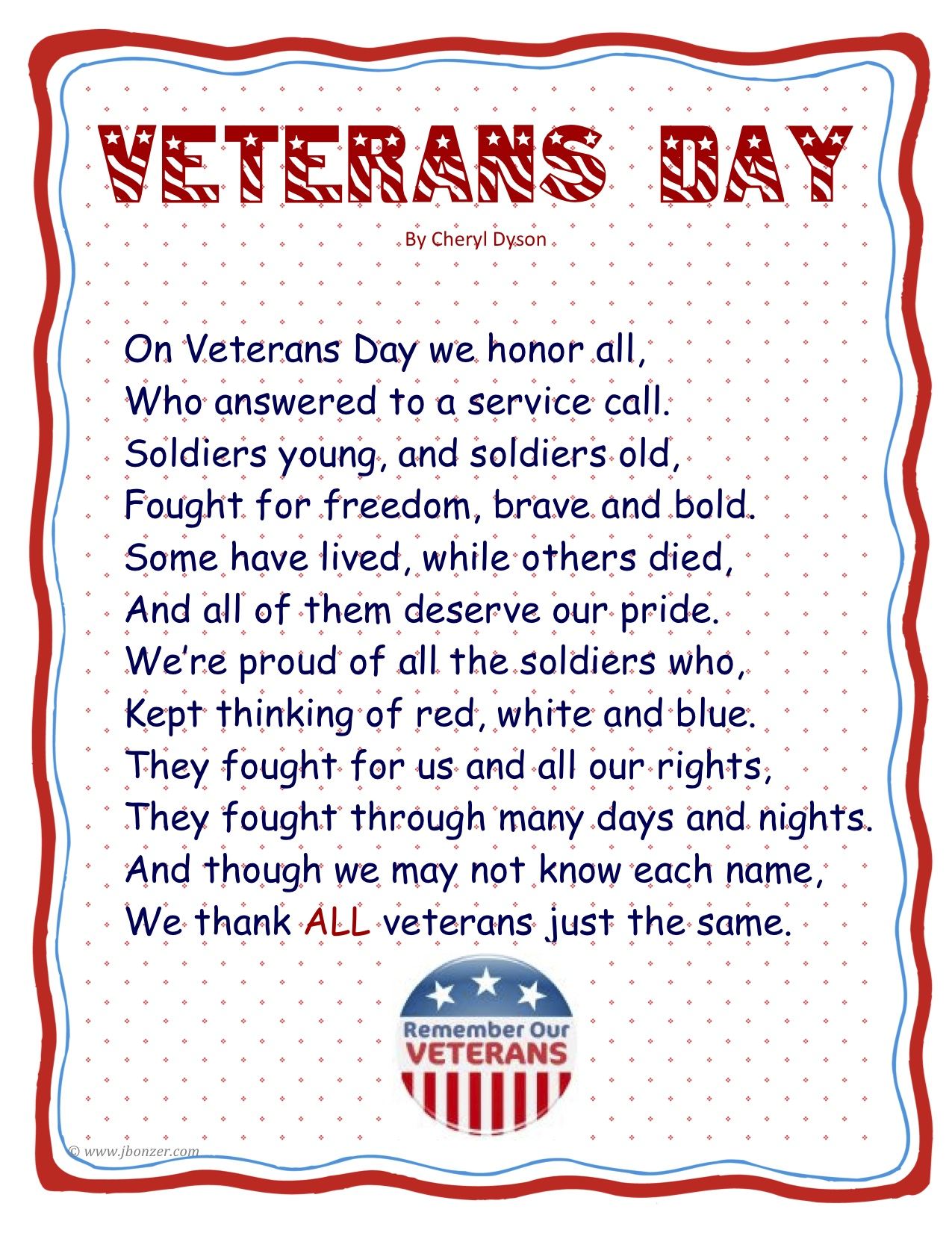 happy veterans day poems