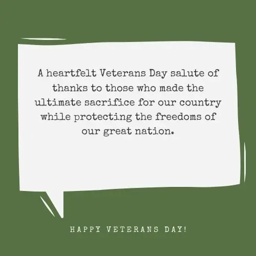 veterans day ecard with message